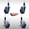 Service Caster 3.5'' SS Blue Poly Wheel Swivel 1-1/8'' Expanding Stem Caster Set 2 Brakes, 4PK SCC-SSEX20S3514-PPUB-BLU-2-TLB-2-118 - alternate 3